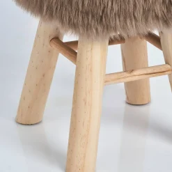 Sitzhocker 'Zottel' grau 29 x 39 x 29 cm