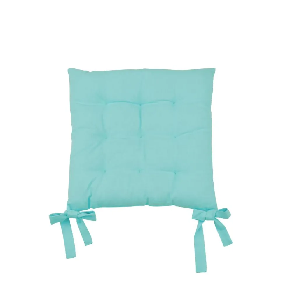 Sitzkissen 'Coral' eisblau 40 x 40 x 3 cm