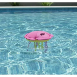 Sitzsack und Schwimmtier 'Qualle' pink 80 x 18 x 80 cm