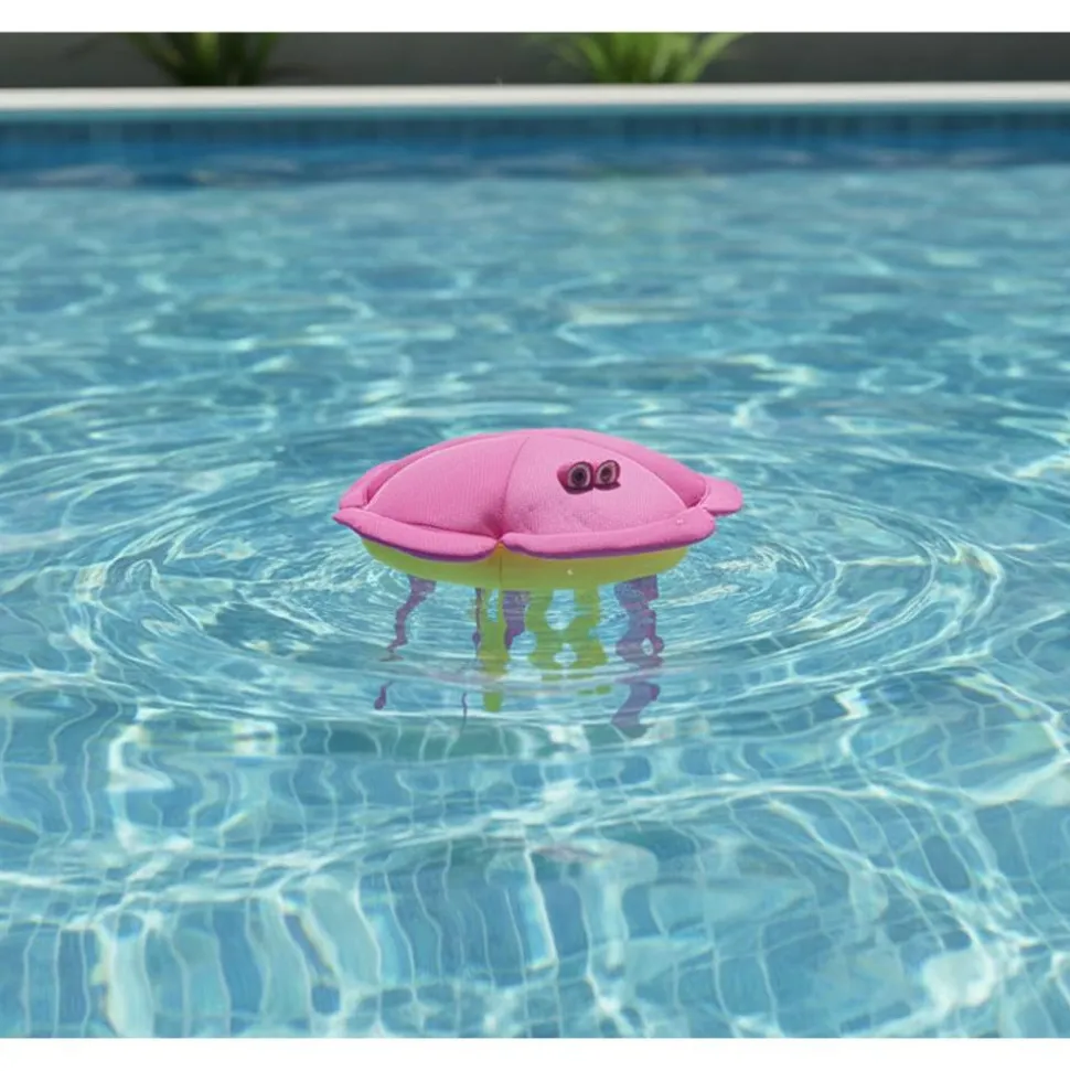 Sitzsack und Schwimmtier 'Qualle' pink 80 x 18 x 80 cm