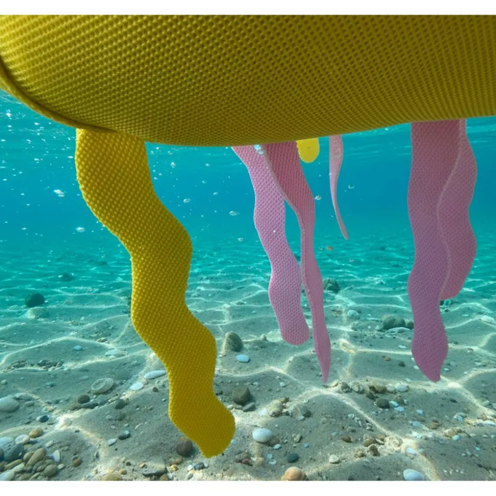 Sitzsack und Schwimmtier 'Qualle' pink 80 x 18 x 80 cm