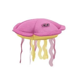 Sitzsack und Schwimmtier 'Qualle' pink 80 x 18 x 80 cm