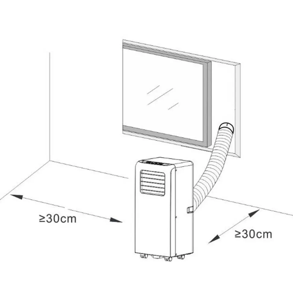 Smartes mobiles Klimagerät 'PAC-127277' 7000 BTU WiFi, kompatibel mit Google