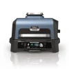 Smoker- und Holzkohlegrill blau, schwarz 57 x 41 x 51 cm