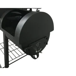 Smoker- und Holzkohlegrill 'Edmonton' schwarz 121 x 124 x 66 cm