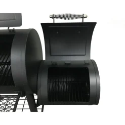 Smoker- und Holzkohlegrill 'Edmonton' schwarz 121 x 124 x 66 cm