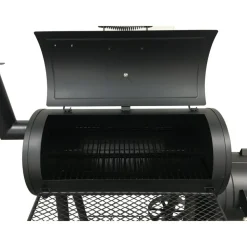 Smoker- und Holzkohlegrill 'Edmonton' schwarz 121 x 124 x 66 cm