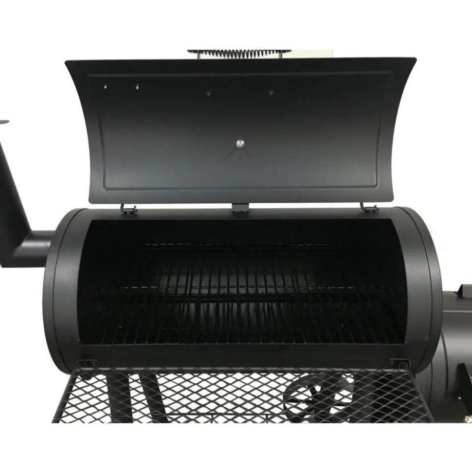 Smoker- und Holzkohlegrill 'Edmonton' schwarz 121 x 124 x 66 cm