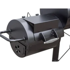 Smoker- und Holzkohlegrill 'Kiona' schwarz 211 x 173 x 70 cm