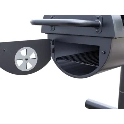 Smoker- und Holzkohlegrill 'Kiona' schwarz 211 x 173 x 70 cm