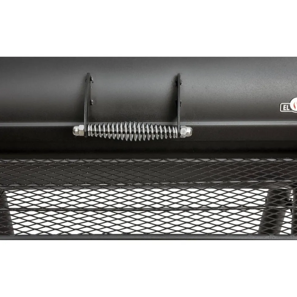 Smoker- und Holzkohlegrill 'Buffalo' schwarz 155 x 132 x 78 cm