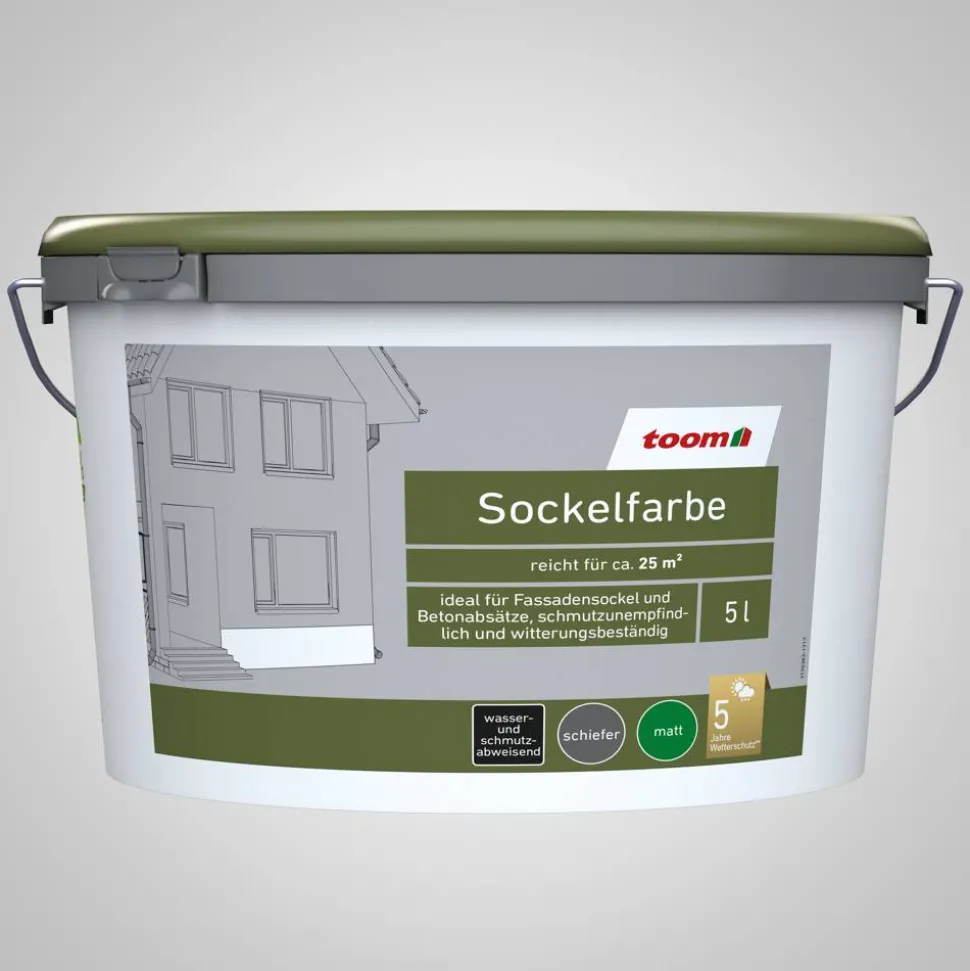 Sockelfarbe schieferfarben matt 5 l