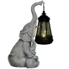 Solar Dekolicht 'Elefant' Kunststoff grau 21,5 cm