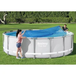Solarabdeckplane 'Flowclear' blau Ø 462 cm