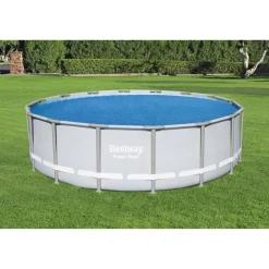 Solarabdeckplane 'Flowclear' blau Ø 462 cm