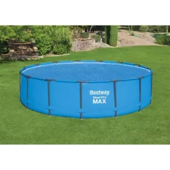 Solarabdeckplane 'Flowclear' blau Ø 462 cm