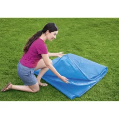 Solarabdeckplane 'Flowclear' blau Ø 527 cm