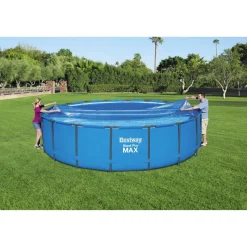 Solarabdeckplane 'Flowclear' blau Ø 527 cm