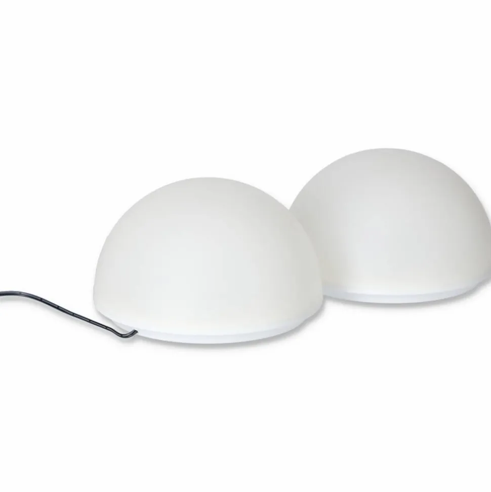 Solar-Bodenleuchte mit 5 Halbkugeln weiß Ø 15 cm