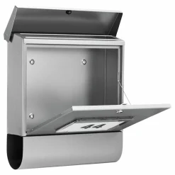 Solar-Briefkasten 'Malaga 4400 NI' edelstahlfarben 37,7 x 42 x 11,5 cm