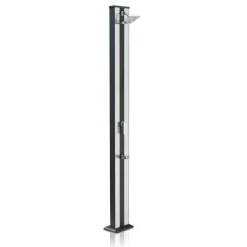 Solardusche 'Luxe' silbern 38 Liter, 20 x 11 x 215 cm