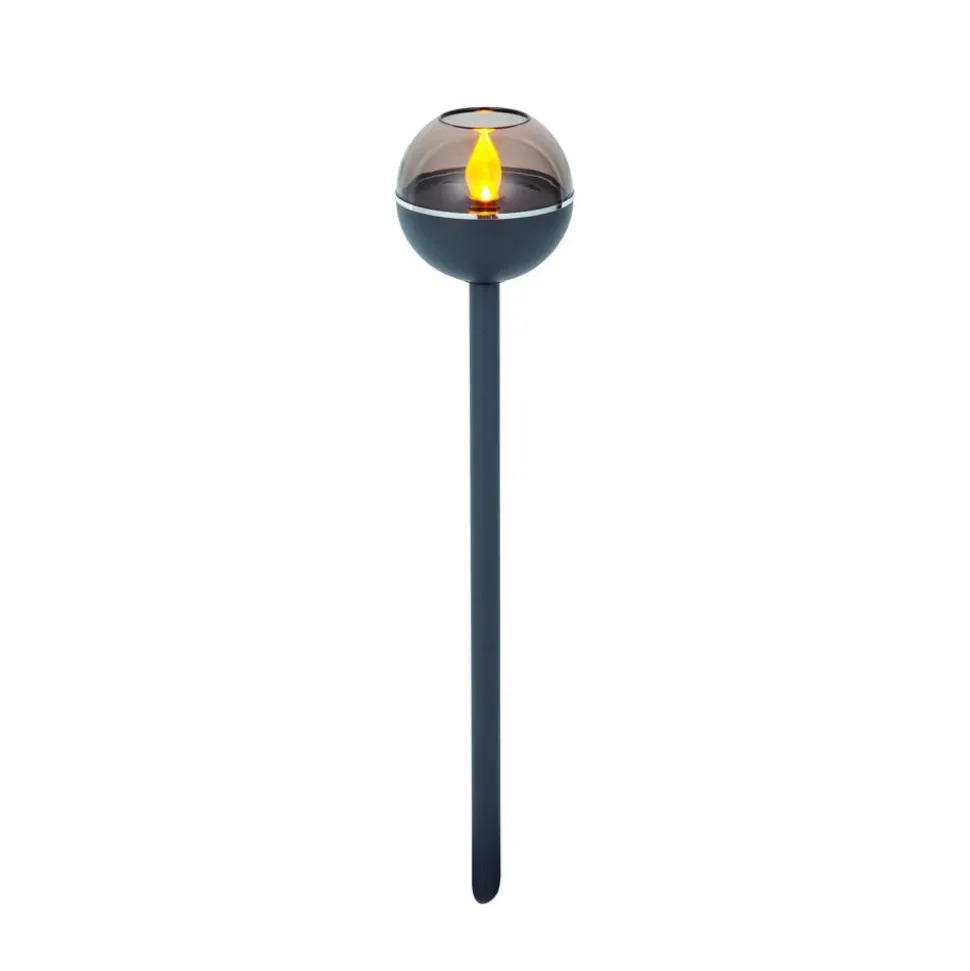Solarfackel-Set schwarz Ø 7,4 x 34,4 cm 3-teilig
