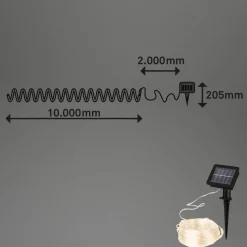 Solar-LED-Band 100 LED warmweiß