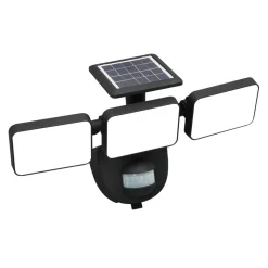 Solar-LED-Wandstrahler 'Houston' mit Bewegungsmelder schwarz 35,3 x 20,3 cm