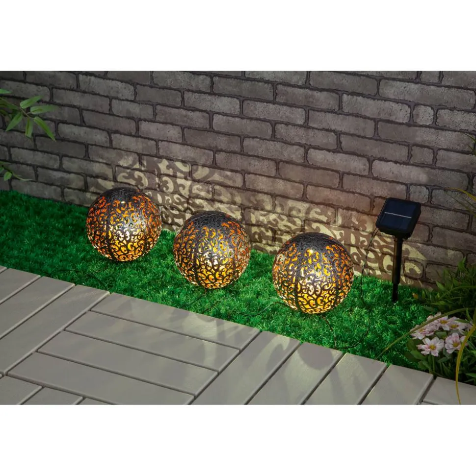 Solar-Lichterkette 'Oriental' bronze/gold Ø 15 x 300 cm