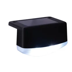 Solar-Zaunleuchte schwarz 8,5 x 5,5 x 5,5 cm 3 Stück