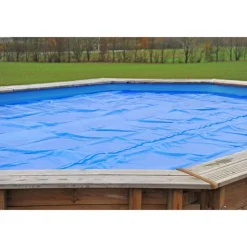 Sommerabdeckplane für Holzpool 'Camomile' blau 343 x 40 x 568 cm