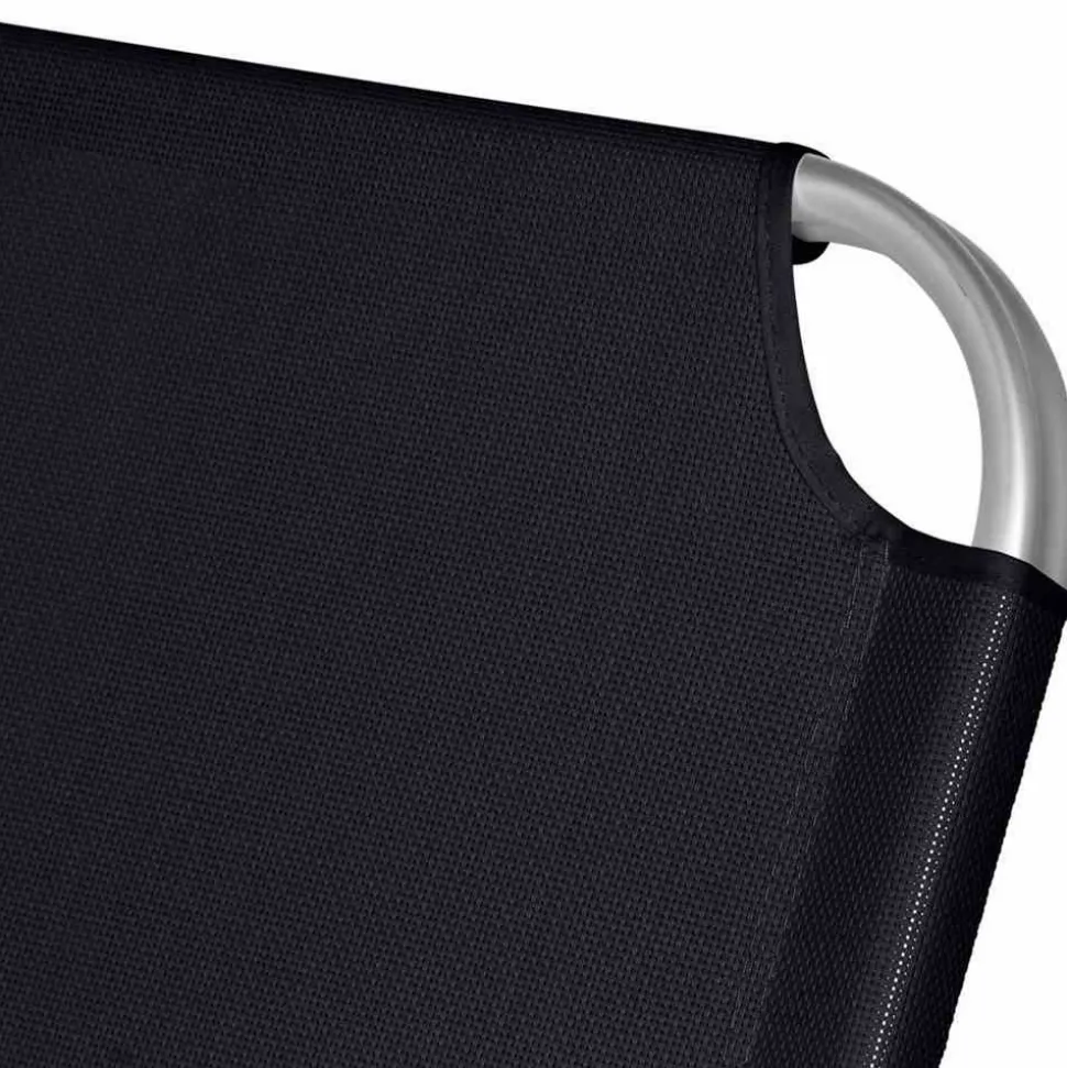 Sonnenliege 'Alu-XXL' klappbar schwarz 69 x 38 x 201 cm