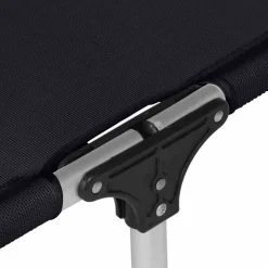 Sonnenliege 'Alu-XXL' klappbar schwarz 69 x 38 x 201 cm