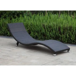 Sonnenliege 'Caracas' anthrazit 59 x 62 x 195 cm