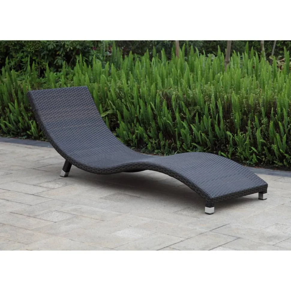 Sonnenliege 'Caracas' anthrazit 59 x 62 x 195 cm