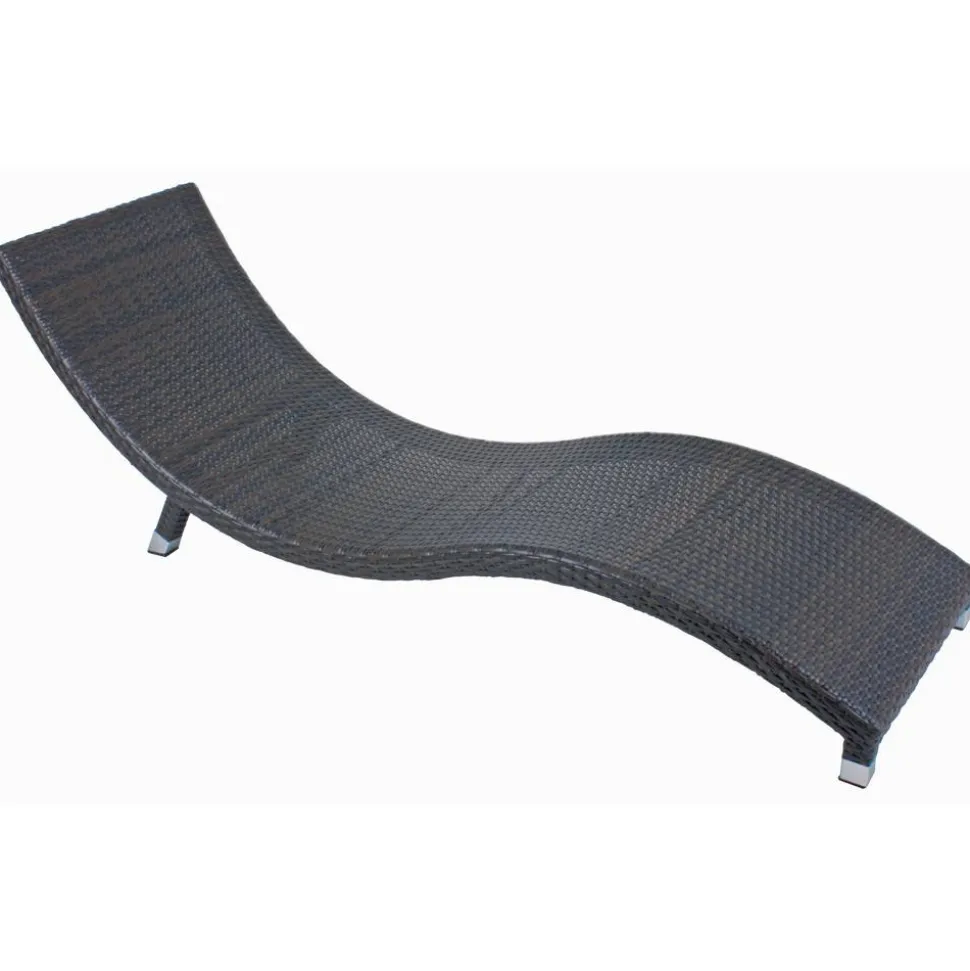 Sonnenliege 'Caracas' hellgrau/anthrazit 59 x 62 x 195 cm