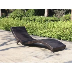 Sonnenliege 'Caracas' hellgrau/anthrazit 59 x 62 x 195 cm