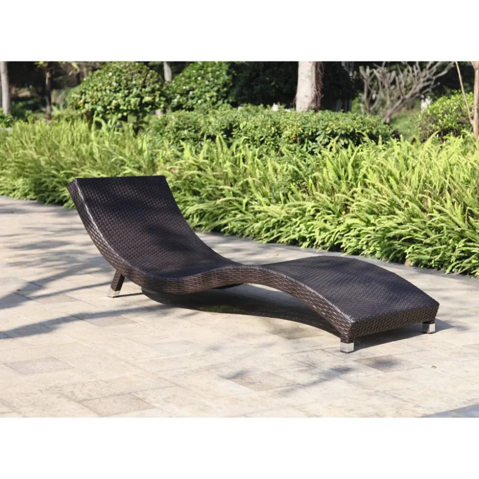 Sonnenliege 'Caracas' hellgrau/anthrazit 59 x 62 x 195 cm