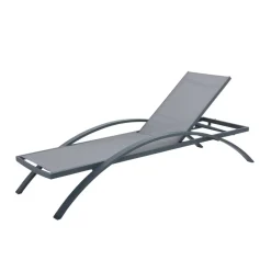 Sonnenliege 'Donna' verstellbar anthrazit 72 x 43 x 197 cm