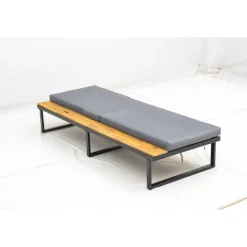 Sonnenliege 'Fano' beige/grau 196 x 70 x 30 cm