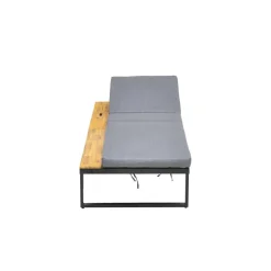 Sonnenliege 'Fano' beige/grau 196 x 70 x 30 cm