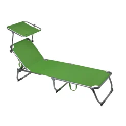 Sonnenliege 'Kiso' klappbar/verstellbar grau 61 x 30 x 188 cm