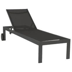 Sonnenliege 'Rimini' anthrazit 66 x 35 x 206 cm