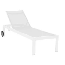 Sonnenliege 'Rimini' weiß 66 x 35 x 206 cm
