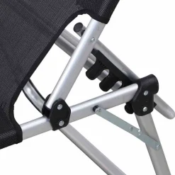 Sonnenliege 'Sole' klappbar schwarz 69,5 x 105 x 226 cm