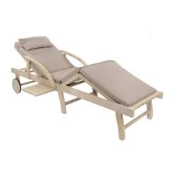 Sonnenliege 'St. Tropez' klappbar taupe 60 x 87,5 x 196 cm