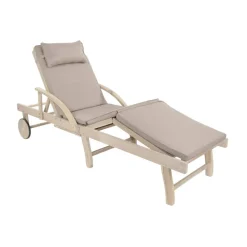 Sonnenliege 'St. Tropez' klappbar taupe 60 x 87,5 x 196 cm