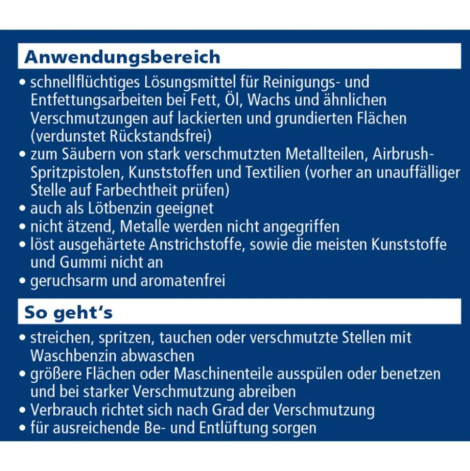 Spezial Waschbenzin 1 l