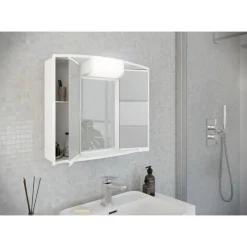 Spiegelschrank 'Angy' weiß Hochglanz 59 x 50 x 15 cm