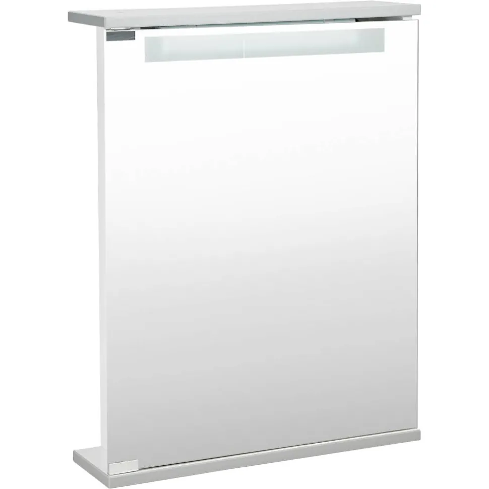 Spiegelschrank 'Cento' aluminiumfarben Hochglanz 50 x 65 x 14 cm